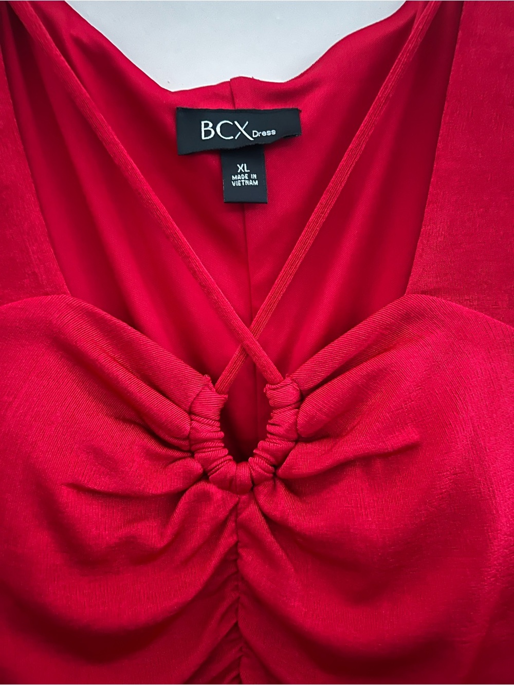 BCX Red Ruched Mini Dress - Picture 8 of 8